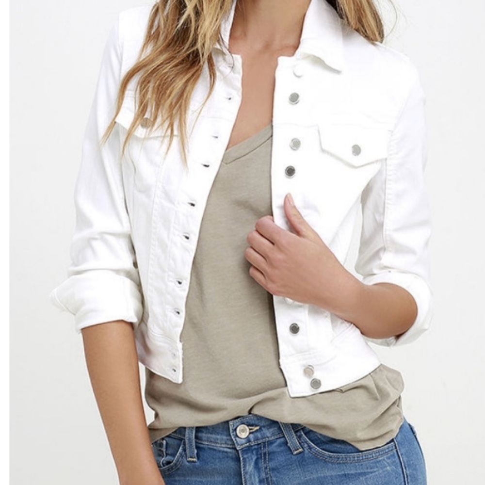 Blank NYC White Denim Jean Jacket